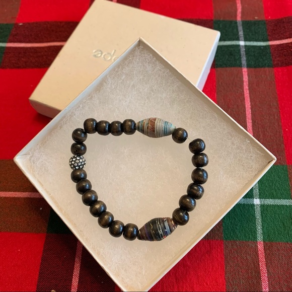 Anthro wooden beaded bracelet boho chic hippy witch - Picture 6 of 6